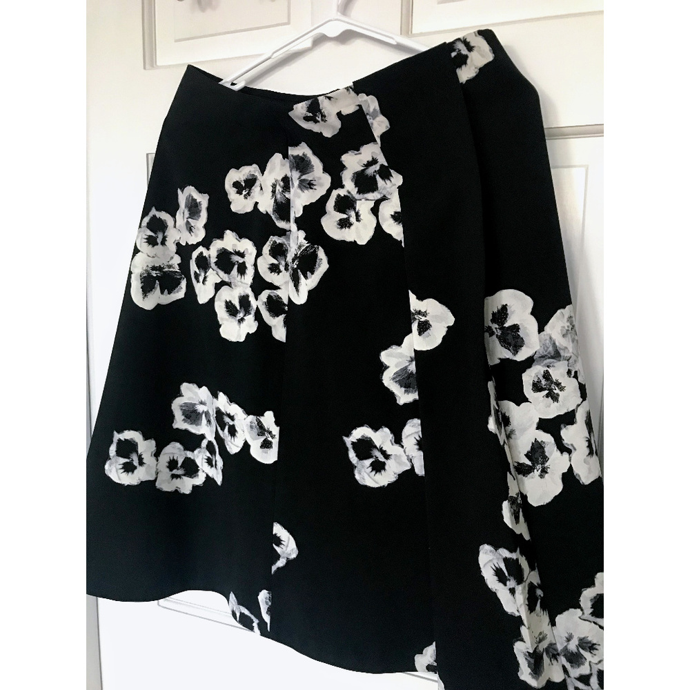 Ellen Tracy Floral Pleated Midi Skirt Sz 6